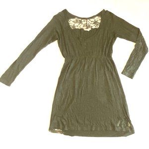 Billabong Green Lace Detail Dress + Size Medium